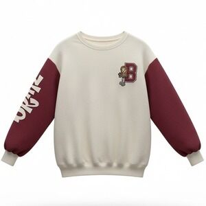 Bratz Varsity Crewneck Sweatshirt Medium Colorblock Embroidered Logo Graphic Y2K